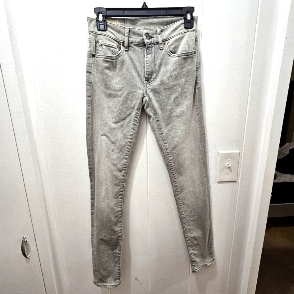 Womens Polo Ralph Lauren Tompkins Skinny Gray Jeans Size 26
